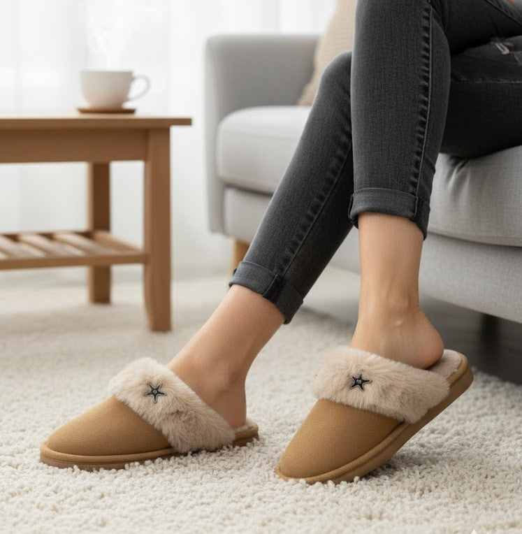 Pantoufles à fourrure chic