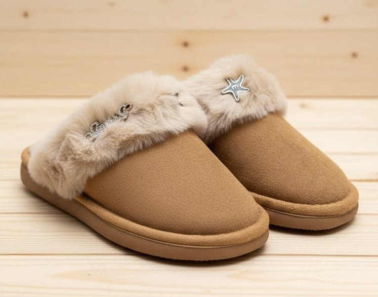 Pantoufles à fourrure chic